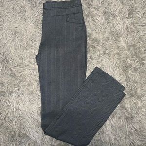 Grey Plaid Skinny Dress Pants